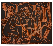 Pablo Picasso Le Dejeuner Sur Lherbe (Lunch on the Grass), No. 517 -- Stunning Plaque Created at Madoura Pottery Studios Measures 24 x 20 in Classic Picasso Style -- Picassos Artist...